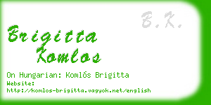 brigitta komlos business card