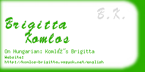 brigitta komlos business card